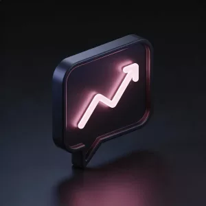 3D isometric icon of a digital pen representing AI copywriting services.