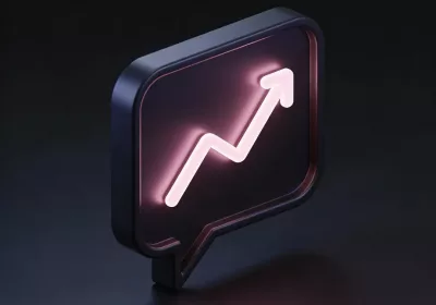 3D isometric icon of a digital pen representing AI copywriting services.